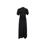 Victoria Beckham Blousey Midi Dress in Black | Midi Dresses | Coveti