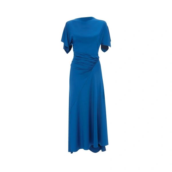 Blousey Midi Dress in Blue