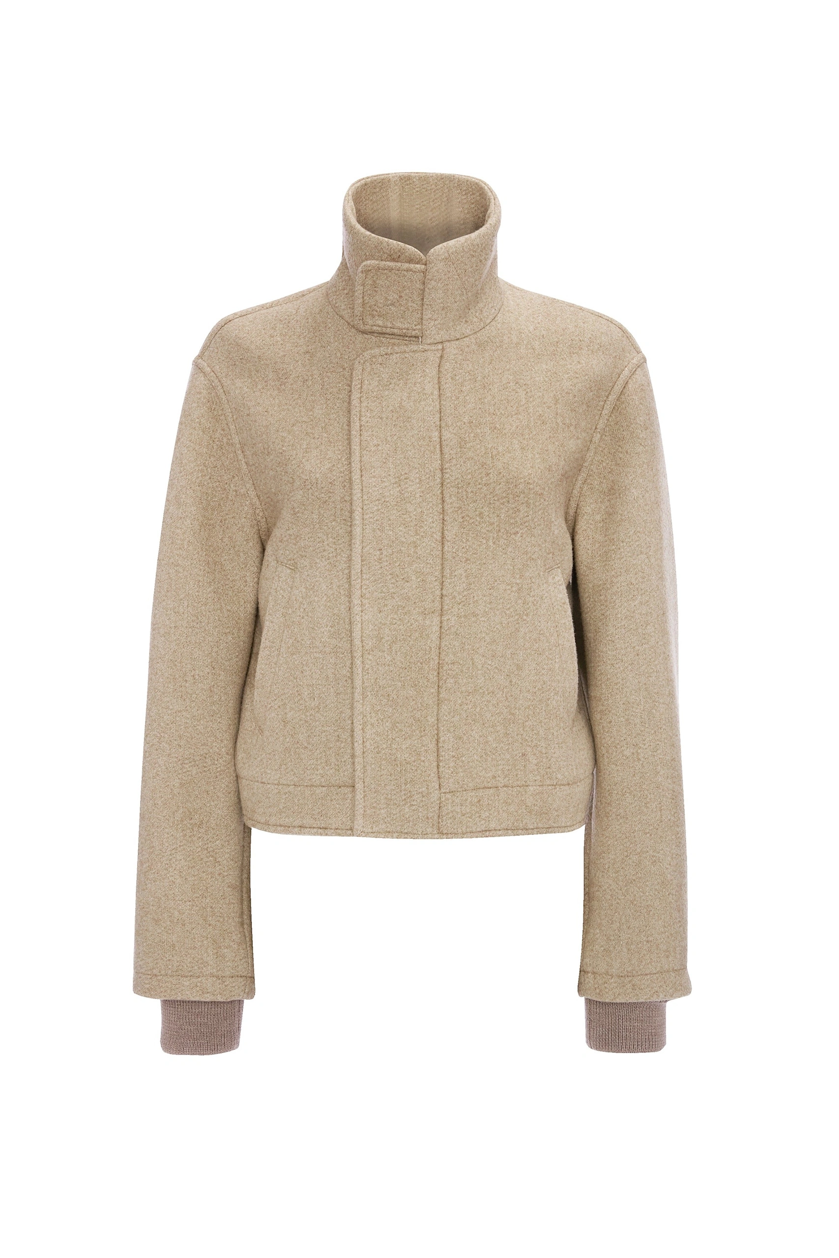 Victoria Beckham Bomber Jacket in Camel Melange Victoria Beckham Bomber Jacket in Camel Melange | Bomber Jackets | Coveti