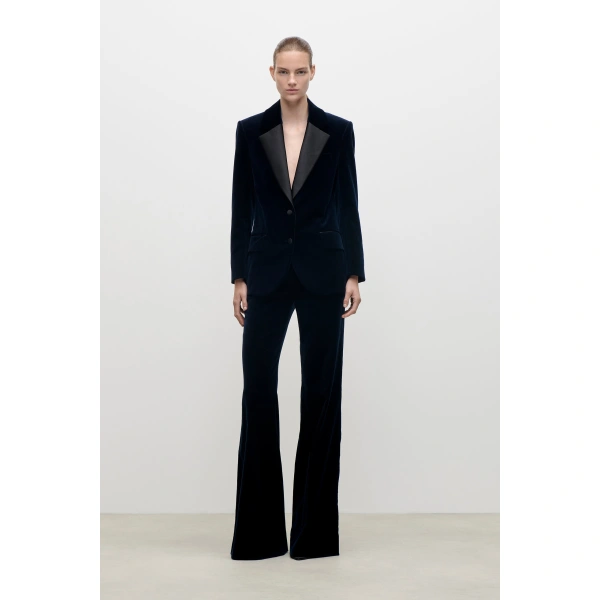Victoria Beckham Camilla Jacket in Dark Navy | Blazers | Coveti, view 2