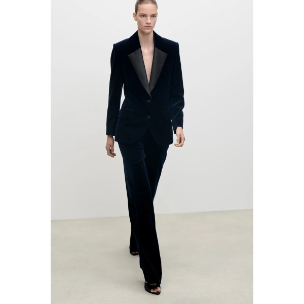 Victoria Beckham Camilla Jacket in Dark Navy | Blazers | Coveti, view 6