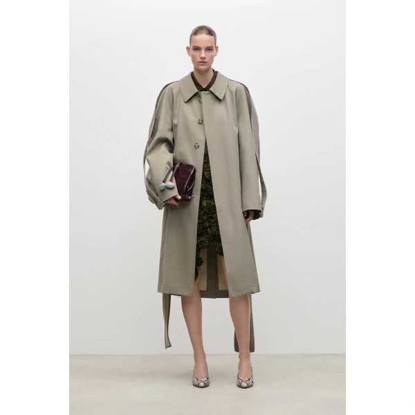 Victoria Beckham Car Coat in Beige | Coats | Coveti, view 2