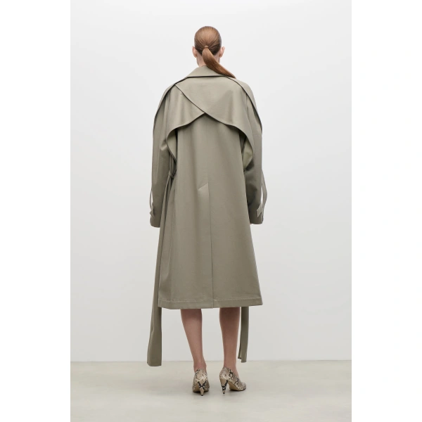 Victoria Beckham Car Coat in Beige | Coats | Coveti, view 5
