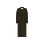 Victoria Beckham Catriona Coat in Marsh Green | Wool & Cashmere Coats | Coveti