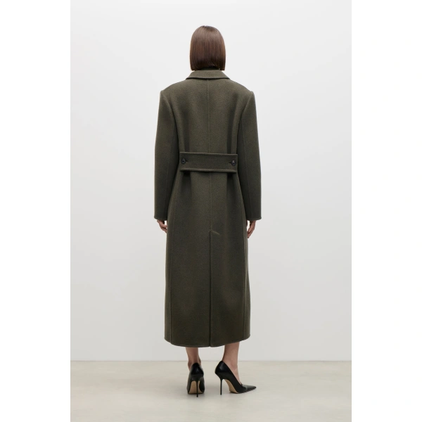 Victoria Beckham Catriona Coat in Marsh Green | Wool & Cashmere Coats | Coveti, view 5