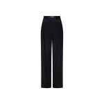 Victoria Beckham Cecilia Trouser in Midnight | Wide-Leg Pants | Coveti
