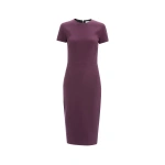 Victoria Beckham Claude Midi Dress in Fig | Midi Dresses | Coveti