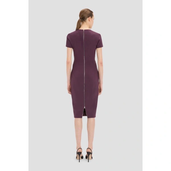 Victoria Beckham Claude Midi Dress in Fig | Midi Dresses | Coveti, view 5