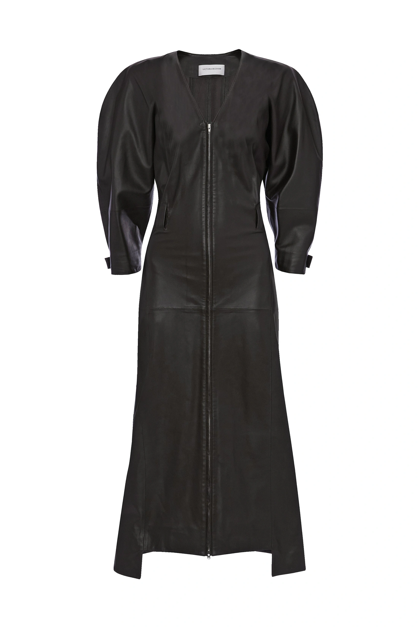 Victoria Beckham Dolman Leather Dress in Dark Earth Victoria Beckham Dolman Leather Dress in Dark Earth | Midi Dresses | Coveti