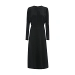 Victoria Beckham Dolman Midi Dress in Dark Grey Melange | Midi Dresses | Coveti