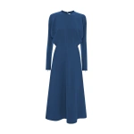 Victoria Beckham Dolman Midi Dress in Dark Ocean | Midi Dresses | Coveti
