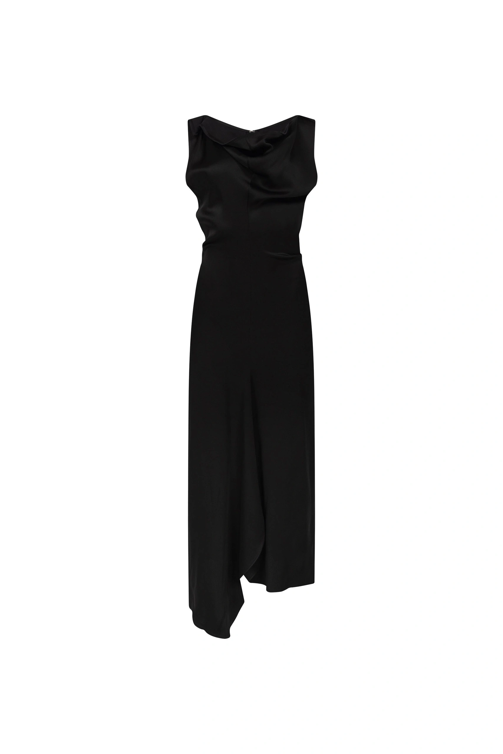 Victoria Beckham Draped Tailored Midi Dress in Black Victoria Beckham Draped Tailored Midi Dress in Black | Midi Dresses | Coveti