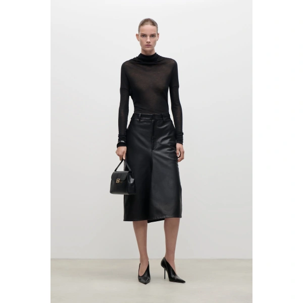 Victoria Beckham Draped Top in Black | Sweaters | Coveti, view 2