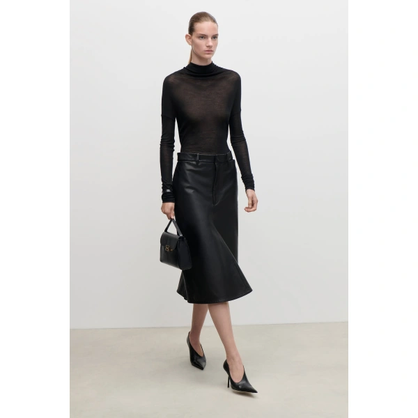 Victoria Beckham Draped Top in Black | Sweaters | Coveti, view 6