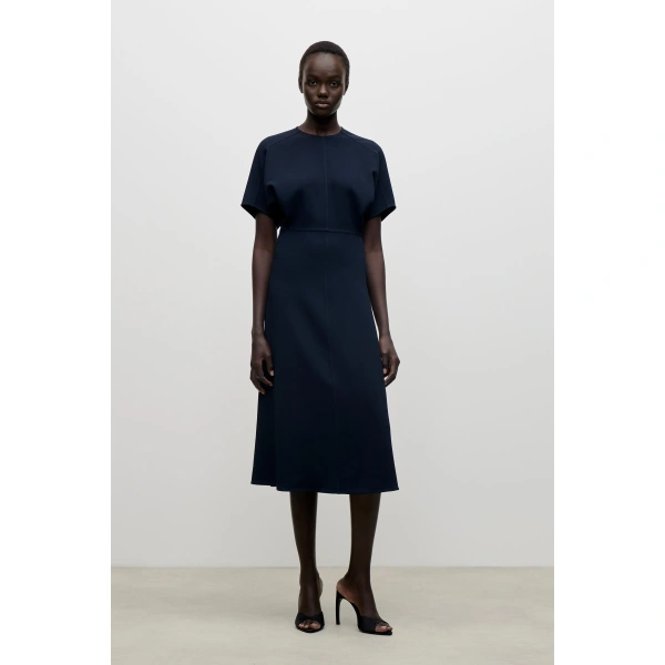 Victoria Beckham Eleanor Midi Dress in Ink | Midi Dresses | Coveti, view 2