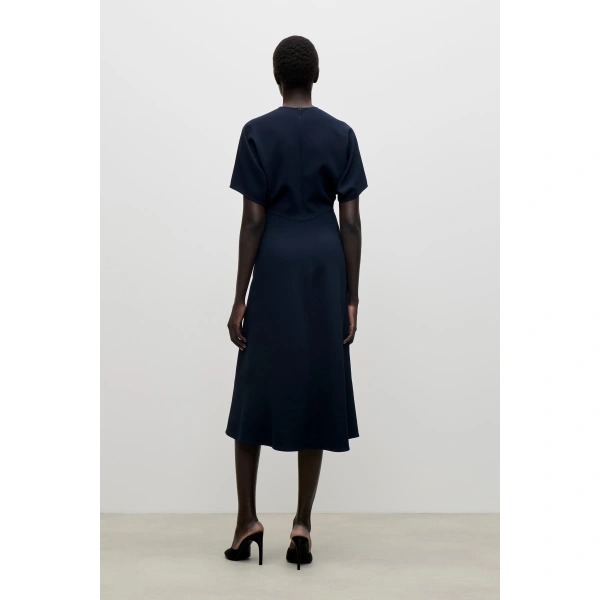 Victoria Beckham Eleanor Midi Dress in Ink | Midi Dresses | Coveti, view 4