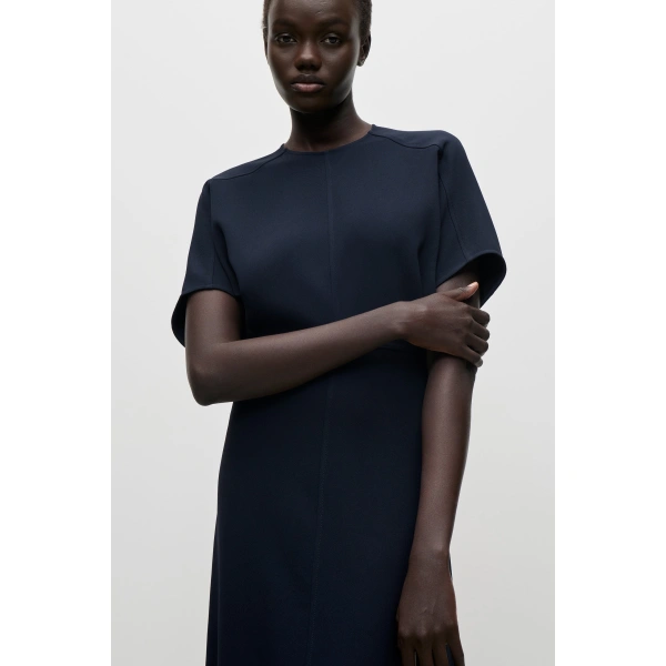 Victoria Beckham Eleanor Midi Dress in Ink | Midi Dresses | Coveti, view 5