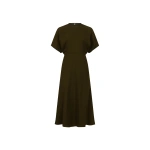 Victoria Beckham Eleanor Midi Dress in Marsh Green | Midi Dresses | Coveti