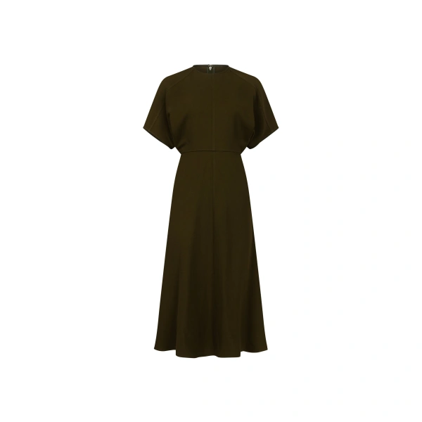 Eleanor Midi Dress in Marsh Green