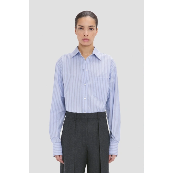 Victoria Beckham Ellys Shirt in Blue Multi | Shirts | Coveti, view 2