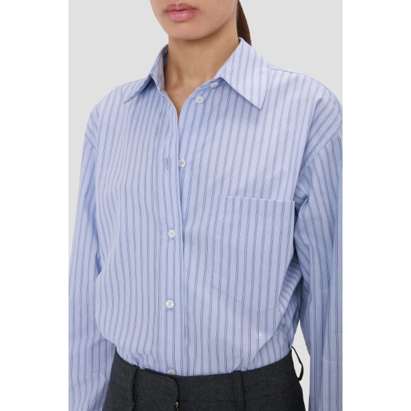 Victoria Beckham Ellys Shirt in Blue Multi | Shirts | Coveti, view 4