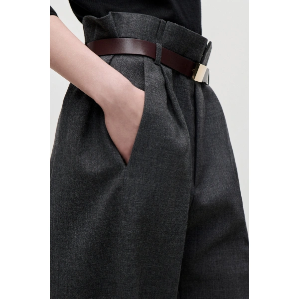 Victoria Beckham Ethel Trouser in Ash Melange | Tailored Pants | Coveti, view 5