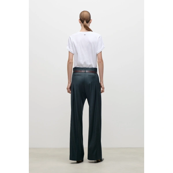 Victoria Beckham Ethel Trouser in Marsh Green | Tailored Pants | Coveti, view 5
