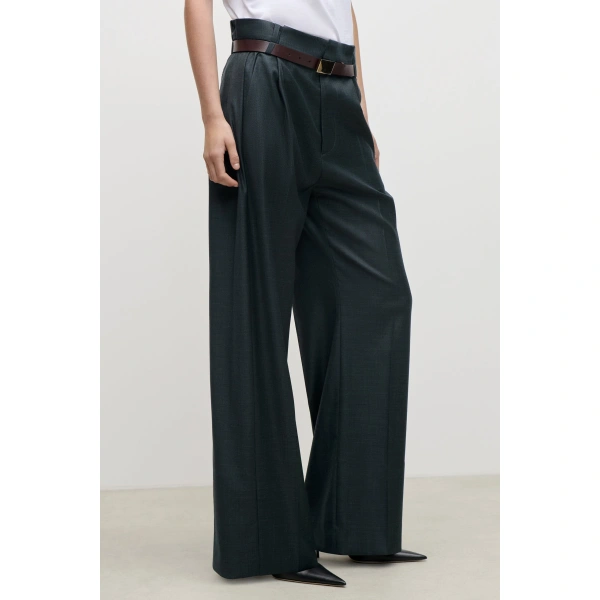 Victoria Beckham Ethel Trouser in Marsh Green | Tailored Pants | Coveti, view 6