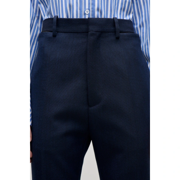Victoria Beckham Extended Pocket Trouser in Blue Lake | Tailored Pants | Coveti, view 4