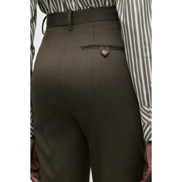 Victoria Beckham Extended Pocket Trouser in Golden Ember | Tailored Pants | Coveti, view 6