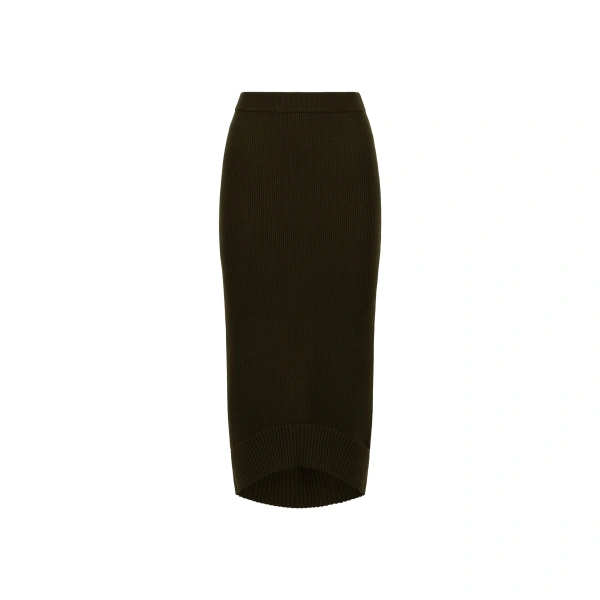 Fitted Skirt in Marsh Green