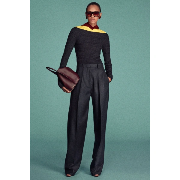 Victoria Beckham Folded Cardigan in Ore Melange | Cardigans | Coveti, view 2