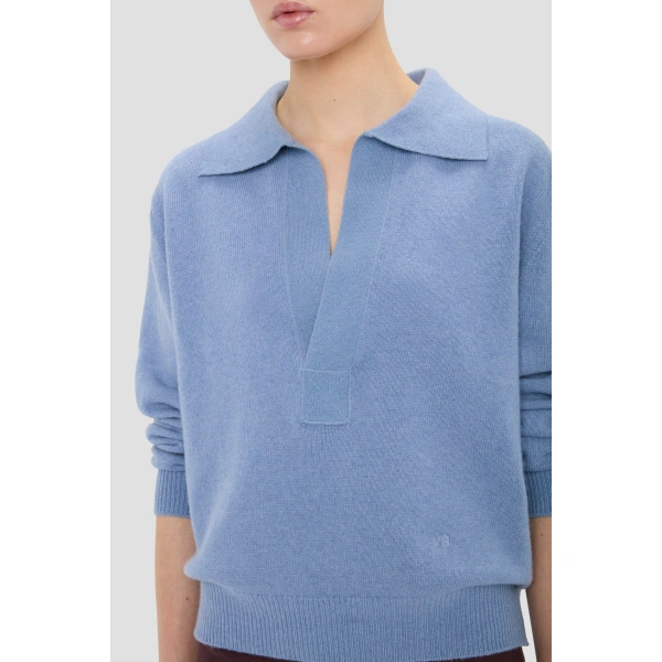 Victoria Beckham Genevieve Jumper in Blue | Sweaters | Coveti, view 3