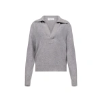 Victoria Beckham Genevieve Jumper in Mid Grey Marl | Sweaters | Coveti