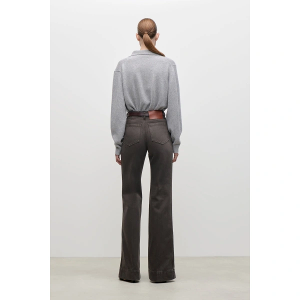Victoria Beckham Genevieve Jumper in Mid Grey Marl | Sweaters | Coveti, view 4