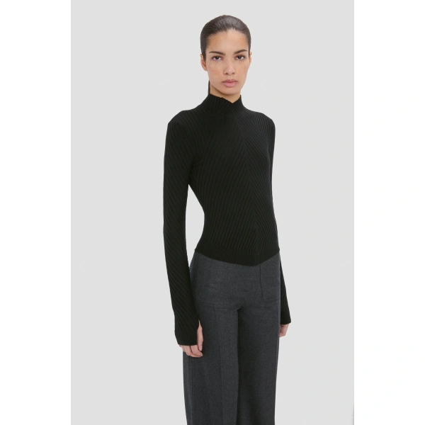 Victoria Beckham Georgia Jumper in Black | Sweaters | Coveti, view 2
