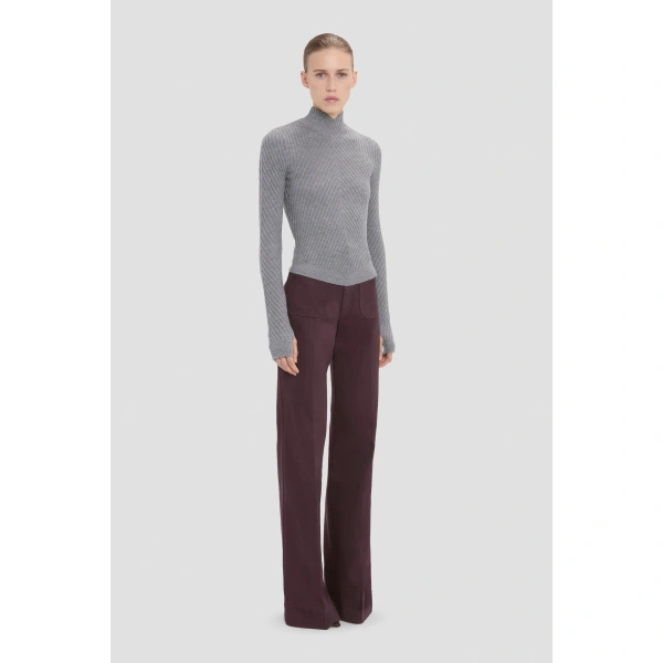 Victoria Beckham Georgia Jumper in Grey Marl | Sweaters | Coveti, view 2