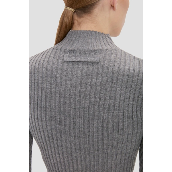 Victoria Beckham Georgia Jumper in Grey Marl | Sweaters | Coveti, view 3