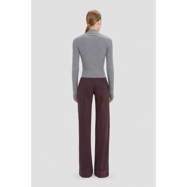 Victoria Beckham Georgia Jumper in Grey Marl | Sweaters | Coveti, view 4
