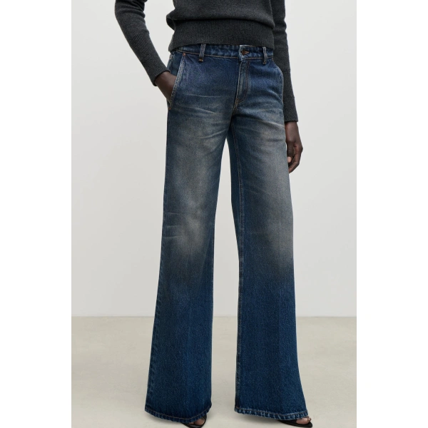 Victoria Beckham Gigi Jean in Dark Vintage Wash | Jeans | Coveti, view 6