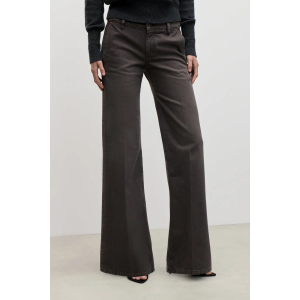 Victoria Beckham Gigi Jean in Fossil Grey | Jeans | Coveti, view 6