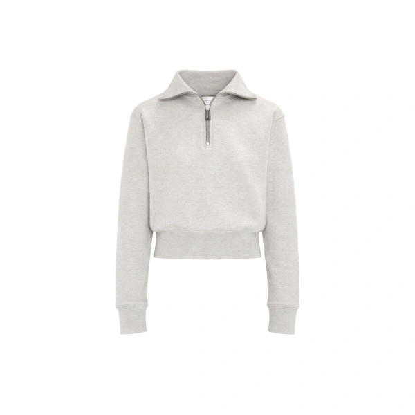 Half Zip Sweatshirt in Grey Marl