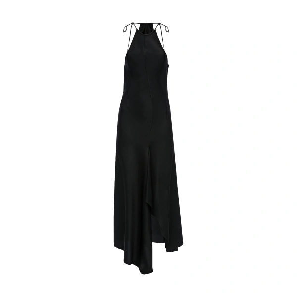 Halter Neck Midi Dress in Black