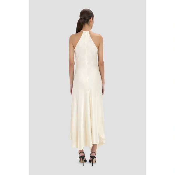 Victoria Beckham Halter Neck Midi Dress in Elderflower | Halter Dresses | Coveti, view 6
