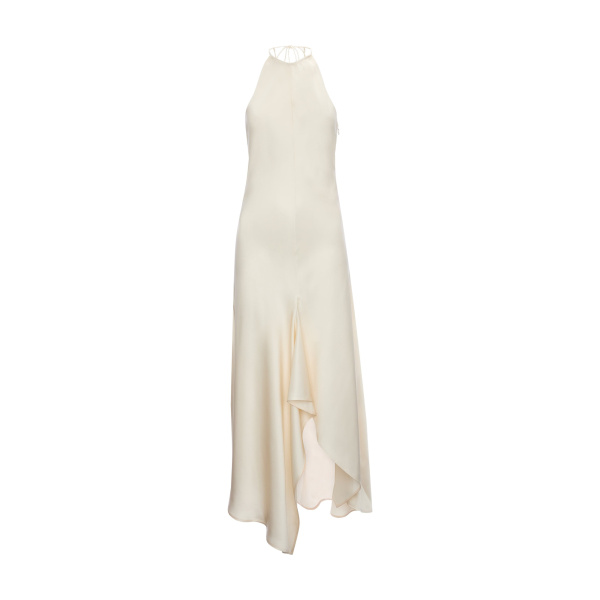 Halter Neck Midi Dress in Elderflower