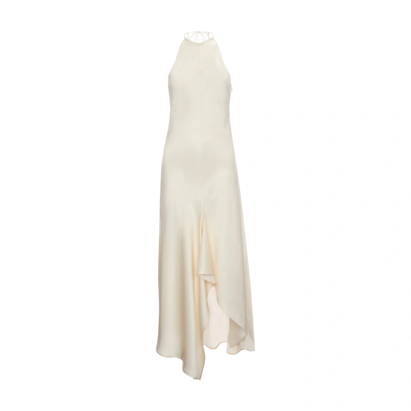 Halter Neck Midi Dress in Elderflower