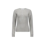 Victoria Beckham Hazel Top in Grey Marl | Long Sleeve Tops | Coveti