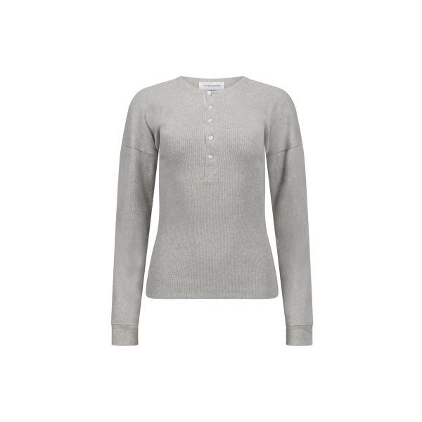 Hazel Top in Grey Marl