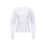 Victoria Beckham Hazel Top in White | Long Sleeve Tops | Coveti