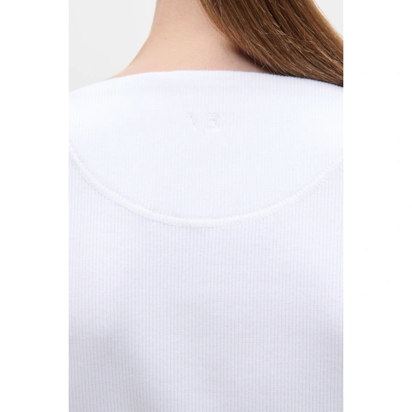 Victoria Beckham Hazel Top in White | Long Sleeve Tops | Coveti, view 6